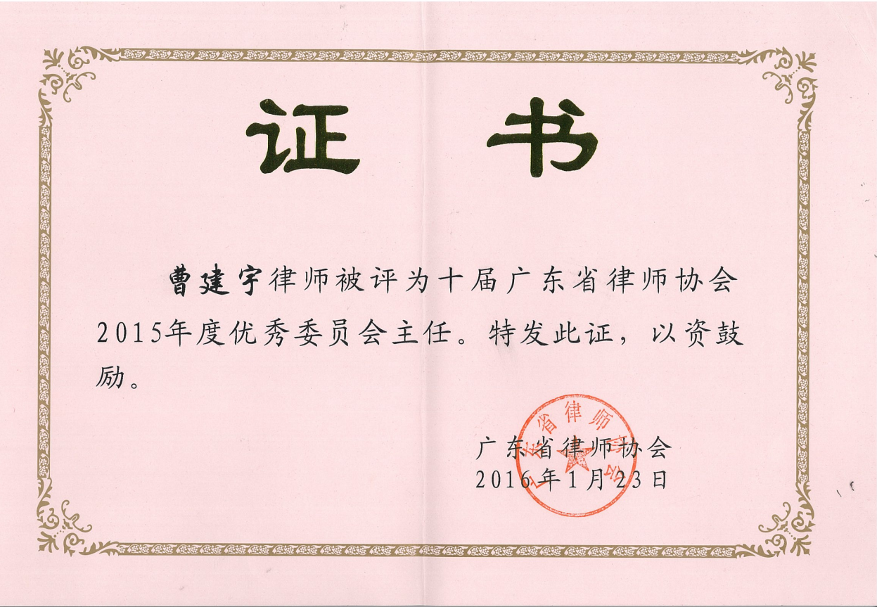 十届广东省律师协会2015年度优秀委员会主任.png